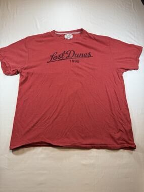 Red Jacket Lost Dunes 1999 Graphic T Shirt Men’s XXL Red Crew Neck Cotton Blend